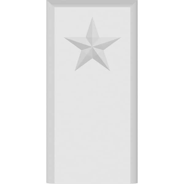 Standard Foster Star Plinth Block With Rounded Edge, 2 1/2W X 5H X 1/2P